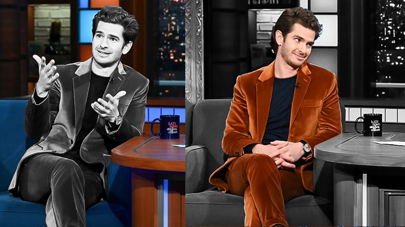 style andrew garfield the late show colbert 2021 01