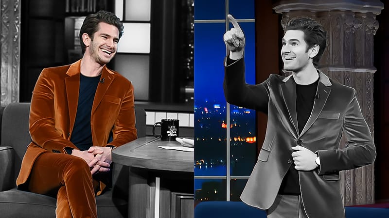 style andrew garfield the late show colbert 2021 02